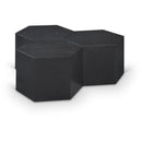  Meridian Eternal Black Oak Wood 3 pc Modular Coffee Table IMAGE 1