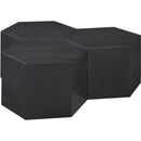  Meridian Eternal Black Oak Wood 3 pc Modular Coffee Table IMAGE 4