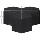  Meridian Eternal Black Oak Wood 3 pc Modular Coffee Table IMAGE 7