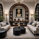  Meridian Eternal Black Oak Wood 4 pc Modular Coffee Table IMAGE 2