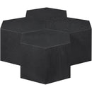  Meridian Eternal Black Oak Wood 4 pc Modular Coffee Table IMAGE 4