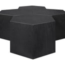  Meridian Eternal Black Oak Wood 4 pc Modular Coffee Table IMAGE 5