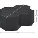  Meridian Eternal Black Oak Wood 4 pc Modular Coffee Table IMAGE 7