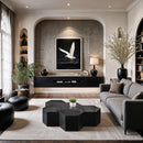  Meridian Eternal Black Oak Wood 5 pc Modular Coffee Table IMAGE 2