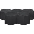  Meridian Eternal Black Oak Wood 5 pc Modular Coffee Table IMAGE 3
