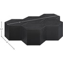  Meridian Eternal Black Oak Wood 5 pc Modular Coffee Table IMAGE 7