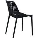  Meridian Mykonos Black Plastic Outdoor Patio Dining Chair IMAGE 6