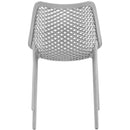  Meridian Mykonos Grey Plastic Outdoor Patio Dining Chair IMAGE 3