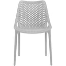  Meridian Mykonos Grey Plastic Outdoor Patio Dining Chair IMAGE 4
