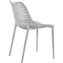  Meridian Mykonos Grey Plastic Outdoor Patio Dining Chair IMAGE 6