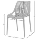  Meridian Mykonos Grey Plastic Outdoor Patio Dining Chair IMAGE 7