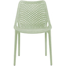  Meridian Mykonos Mint Plastic Outdoor Patio Dining Chair IMAGE 4