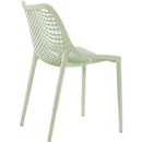  Meridian Mykonos Mint Plastic Outdoor Patio Dining Chair IMAGE 6