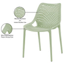  Meridian Mykonos Mint Plastic Outdoor Patio Dining Chair IMAGE 8