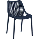  Meridian Mykonos Navy Plastic Outdoor Patio Dining Chair IMAGE 1