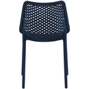  Meridian Mykonos Navy Plastic Outdoor Patio Dining Chair IMAGE 3