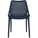  Meridian Mykonos Navy Plastic Outdoor Patio Dining Chair IMAGE 4