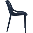  Meridian Mykonos Navy Plastic Outdoor Patio Dining Chair IMAGE 5