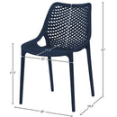  Meridian Mykonos Navy Plastic Outdoor Patio Dining Chair IMAGE 7