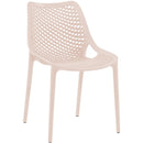 Meridian Mykonos Pink Plastic Outdoor Patio Dining Chair IMAGE 1