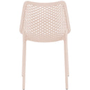  Meridian Mykonos Pink Plastic Outdoor Patio Dining Chair IMAGE 3