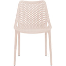  Meridian Mykonos Pink Plastic Outdoor Patio Dining Chair IMAGE 4