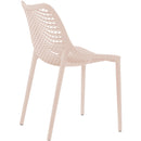  Meridian Mykonos Pink Plastic Outdoor Patio Dining Chair IMAGE 6