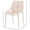  Meridian Mykonos Pink Plastic Outdoor Patio Dining Chair IMAGE 7