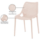  Meridian Mykonos Pink Plastic Outdoor Patio Dining Chair IMAGE 8