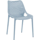  Meridian Mykonos Sky Blue Plastic Outdoor Patio Dining Chair IMAGE 1