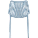  Meridian Mykonos Sky Blue Plastic Outdoor Patio Dining Chair IMAGE 3