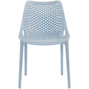  Meridian Mykonos Sky Blue Plastic Outdoor Patio Dining Chair IMAGE 4