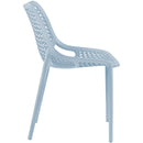  Meridian Mykonos Sky Blue Plastic Outdoor Patio Dining Chair IMAGE 5