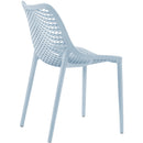  Meridian Mykonos Sky Blue Plastic Outdoor Patio Dining Chair IMAGE 6