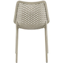  Meridian Mykonos Taupe Plastic Outdoor Patio Dining Chair IMAGE 3