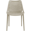  Meridian Mykonos Taupe Plastic Outdoor Patio Dining Chair IMAGE 4