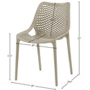  Meridian Mykonos Taupe Plastic Outdoor Patio Dining Chair IMAGE 7