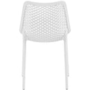  Meridian Mykonos White Plastic Outdoor Patio Dining Chair IMAGE 3