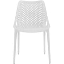  Meridian Mykonos White Plastic Outdoor Patio Dining Chair IMAGE 4