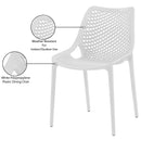  Meridian Mykonos White Plastic Outdoor Patio Dining Chair IMAGE 8
