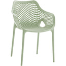 Meridian Mykonos Mint Plastic Outdoor Patio Dining Chair IMAGE 1