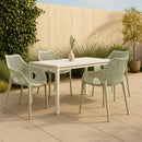  Meridian Mykonos Mint Plastic Outdoor Patio Dining Chair IMAGE 2