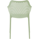  Meridian Mykonos Mint Plastic Outdoor Patio Dining Chair IMAGE 3