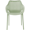  Meridian Mykonos Mint Plastic Outdoor Patio Dining Chair IMAGE 4