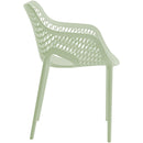  Meridian Mykonos Mint Plastic Outdoor Patio Dining Chair IMAGE 5