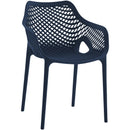  Meridian Mykonos Navy Plastic Outdoor Patio Dining Chair IMAGE 1