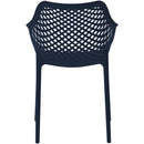  Meridian Mykonos Navy Plastic Outdoor Patio Dining Chair IMAGE 3