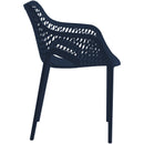  Meridian Mykonos Navy Plastic Outdoor Patio Dining Chair IMAGE 5