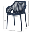  Meridian Mykonos Navy Plastic Outdoor Patio Dining Chair IMAGE 6