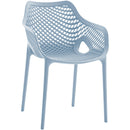  Meridian Mykonos Sky Blue Plastic Outdoor Patio Dining Chair IMAGE 1